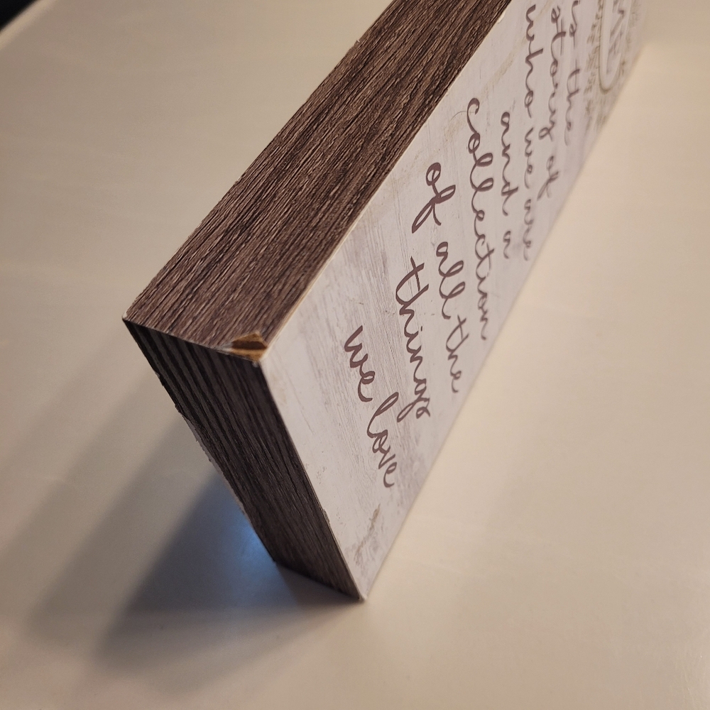 Home Is The Story...White Birch Look Wood Freestanding Devorative 3D Plaque - Picture 8 of 14
